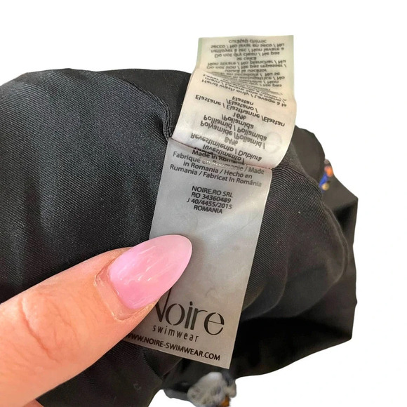 Noire Swimwear Feathers Lace-Up One-Piece Swimsuit Size XS / US 0-2 - Picture 11 of 12